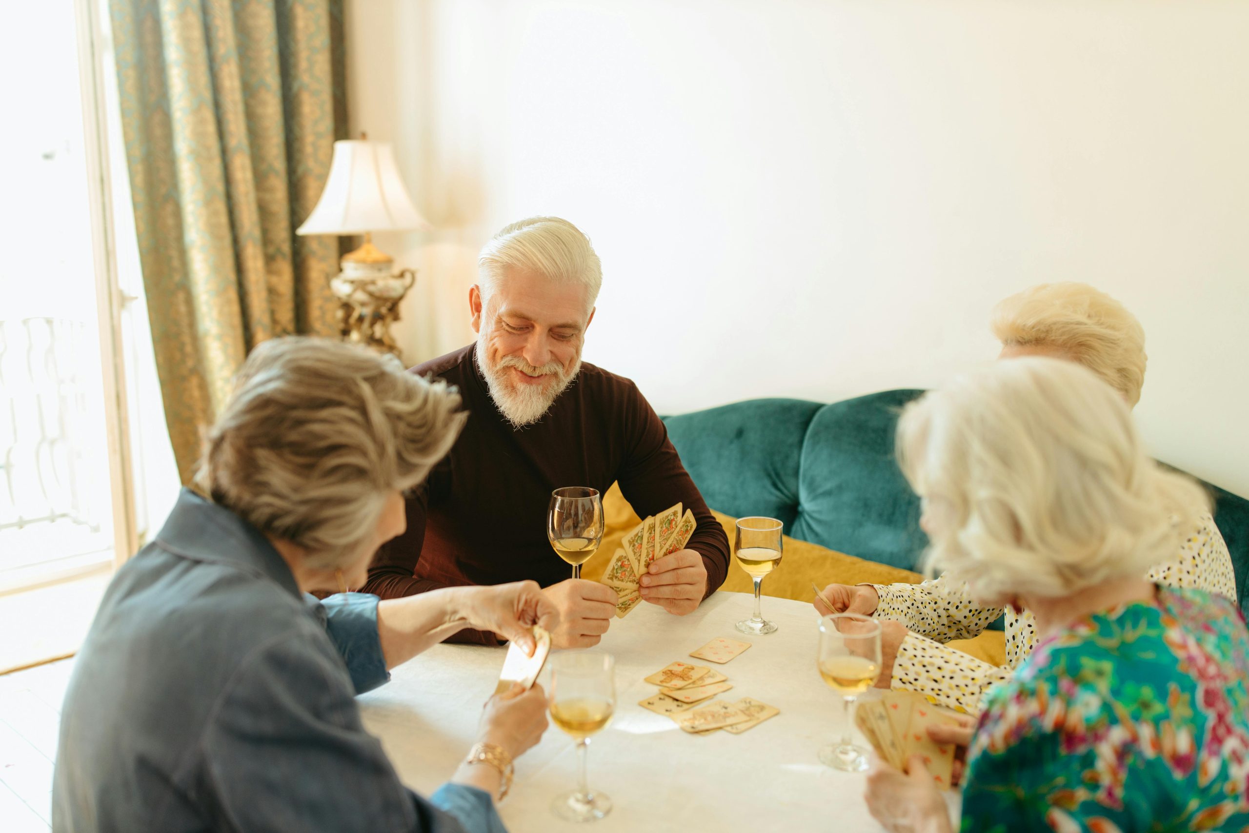 a group of seniors working on a puzzle for cognitive health